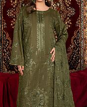Olive Green Lawn Suit