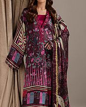 Marjjan Multicolor Raw Silk Suit- Pakistani Chiffon Dress