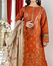 Marjjan Orange Lawn Suit- Pakistani Lawn Dress