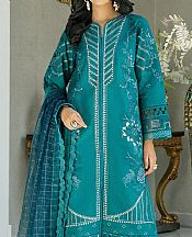 Marjjan Teal Lawn Suit- Pakistani Lawn Dress