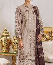 Marjjan Beige Lawn Suit- Pakistani Lawn Dress