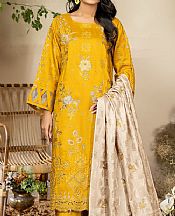 Marjjan Golden Yellow Viscose Suit- Pakistani Winter Dress