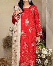 Marjjan Red Viscose Suit- Pakistani Winter Clothing