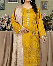 Marjjan Mustard Viscose Suit- Pakistani Winter Clothing