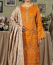 Marjjan Safety Orange Viscose Suit- Pakistani Winter Clothing
