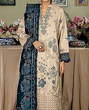 Marjjan Ivory/Teal Wool Suit- Pakistani Winter Clothing