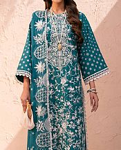 Marjjan Teal Karandi Suit- Pakistani Winter Dress
