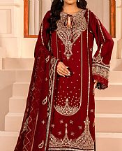 Marjjan Maroon Viscose Suit- Pakistani Winter Dress