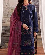 Marjjan Navy Blue Karandi Suit- Pakistani Winter Dress