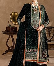 Marjjan Green Velvet Suit- Pakistani Winter Dress