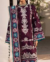 Marjjan Plum Khaddar Suit- Pakistani Winter Dress