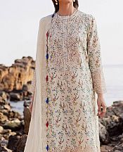 Marjjan Off-white Lawn Suit- Pakistani Lawn Dress