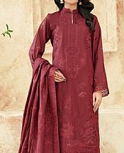 Marjjan Light Burgundy Karandi Suit- Pakistani Winter Clothing