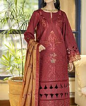 Marjjan Maroon Karandi Suit- Pakistani Winter Clothing