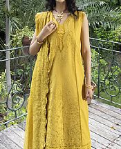 Marjjan Golden Yellow Karandi Suit- Pakistani Winter Clothing