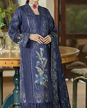 Marjjan Navy Blue Karandi Suit- Pakistani Winter Dress