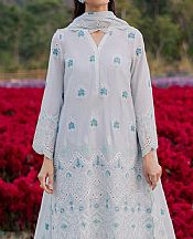 Marjjan Light Grey Lawn Suit- Pakistani Designer Lawn Suits