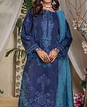 Marjjan Navy Blue Lawn Suit- Pakistani Designer Lawn Suits