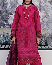 Marjjan Hot Pink Lawn Suit- Pakistani Designer Lawn Suits