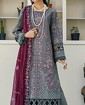 Marjjan Grey Lawn Suit- Pakistani Lawn Dress
