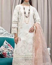 Marjjan Off-white Lawn Suit- Pakistani Designer Lawn Suits