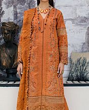 Marjjan Orange Lawn Suit- Pakistani Designer Lawn Suits