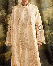 Marjjan Cream Lawn Suit- Pakistani Designer Lawn Suits
