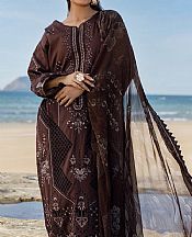 Marjjan Chocolate Lawn Suit- Pakistani Lawn Dress