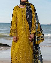Marjjan Mustard Lawn Suit- Pakistani Designer Lawn Suits