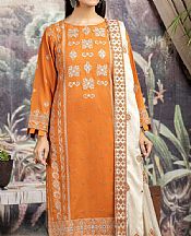 Marjjan Halloween Orange Karandi Suit- Pakistani Winter Clothing