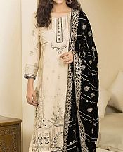 Off-white/Black Wool Suit- Pakistani Winter Clothing