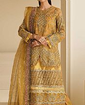 Mustard Organza Suit- Pakistani Designer Chiffon Suit