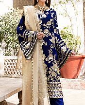 Dark Blue Velvet Suit- Pakistani Winter Clothing