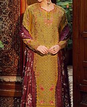 Maryam Hussain Olive Khaddar Suit- Pakistani Winter Clothing