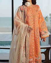 Maryam Hussain Safety Orange Lawn Suit- Pakistani Lawn Dress