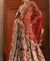 Red/Golden Raw Silk Suit