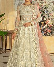 Off-white Net Suit- Pakistani Designer Chiffon Suit