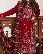 Dark Red Khaddar Suit