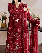 Maryam Hussain Maroon Lawn Suit- Pakistani Designer Lawn Suits