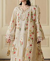Maryam Hussain Off White Lawn Suit- Pakistani Lawn Dress
