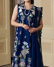 Maryam Hussain Blue Lawn Suit- Pakistani Lawn Dress