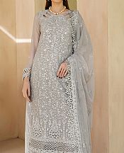 Maryams Grey Chiffon Suit- Pakistani Designer Chiffon Suit