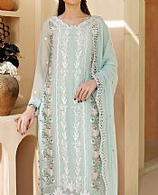 Maryams Light Turquoise Chiffon Suit- Pakistani Designer Chiffon Suit