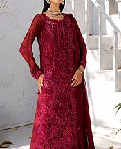 Vivid Burgundy Chiffon Suit