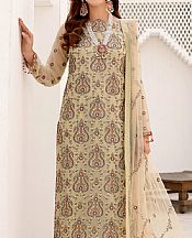 Maryams Cream Chiffon Suit- Pakistani Chiffon Dress