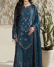 Maryams Teal Chiffon Suit- Pakistani Designer Chiffon Suit