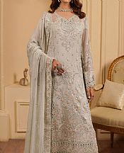 Maryams Ivory Chiffon Suit- Pakistani Designer Chiffon Suit