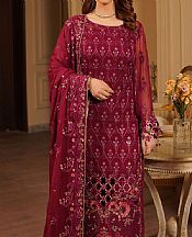 Maryams Magenta Chiffon Suit- Pakistani Chiffon Dress