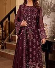 Maryams Plum Chiffon Suit- Pakistani Chiffon Dress