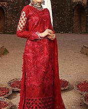 Maryams Red Lawn Suit- Pakistani Lawn Dress